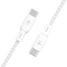 USB-C 至 USB-C 100W 連接線, 白色的, hi-res